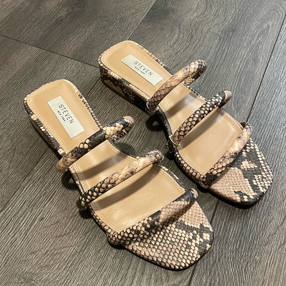 Steven New York Snakeskin Sandals